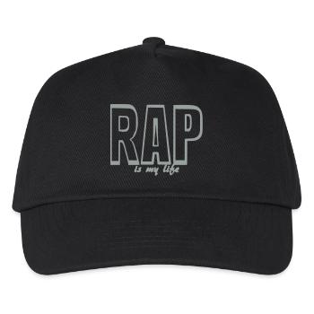 rap is my life - Casquette de baseball Enfant - noir - Devant