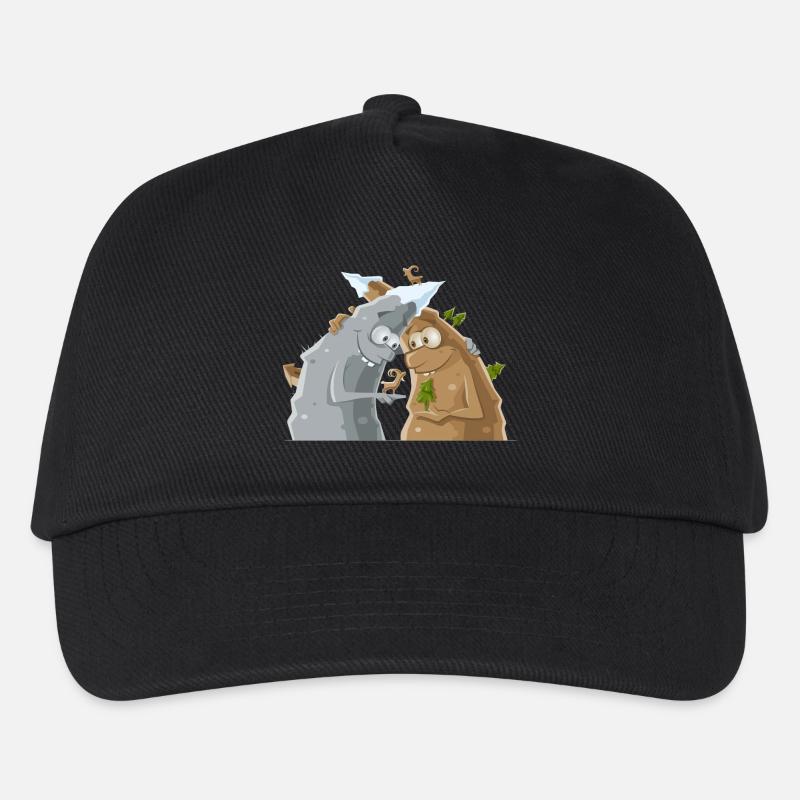 VL123_Berge_4c - Kinder Basecap - Schwarz
