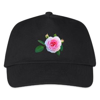 daffodils roses rosen blumen flowers tulips tulpen - Kinder Basecap - Schwarz - Vorne