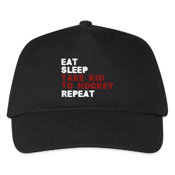 Take kid to hockey - Kinder Basecap - Schwarz - Vorne