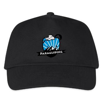 Paragliding / Paraglider Logo - Kids’ Baseball Cap - black - Front