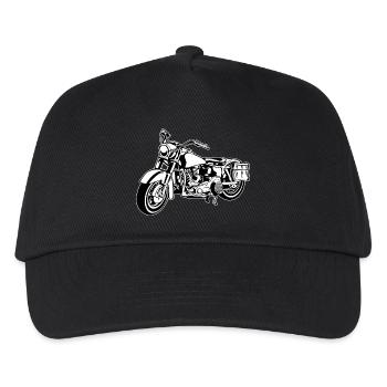 moto Chopper 10_schwarz blanc - Casquette de baseball Enfant - noir - Devant