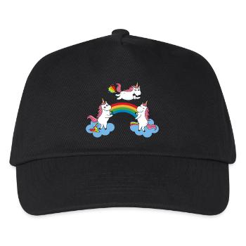 Uro Puking licorne pétant - Casquette de baseball Enfant - noir - Devant