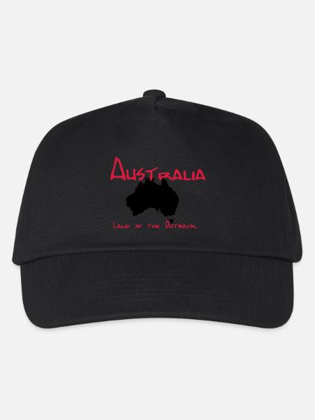 Australien - Kinder Basecap - Schwarz