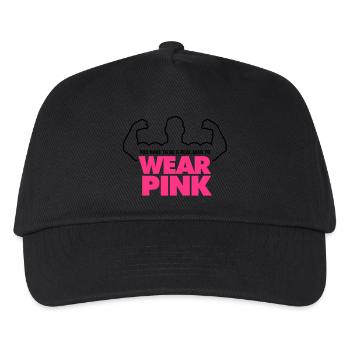 Echte Männer tragen Pink! - Kinder Basecap - Schwarz - Vorne