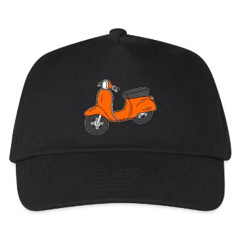 scooter rouleau sans miroir rétro orange - Casquette de baseball Enfant - noir - Devant