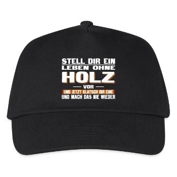 Leben ohne Holz - Kinder Basecap - Schwarz - Vorne