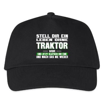 Landwirt - Leben ohne Traktor - Kinder Basecap - Schwarz - Vorne