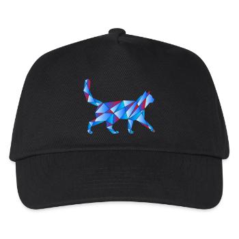 Blaue Katze - Kinder Basecap - Schwarz - Vorne