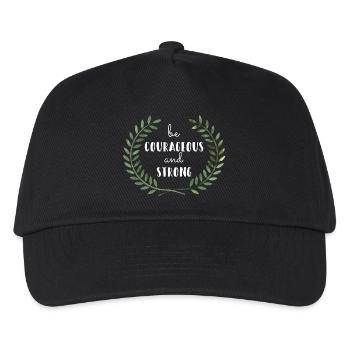Sei mutig und stark Bibelvers Geschenk - Kids’ Baseball Cap - black - Front