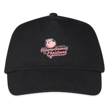I Want A Hippopotamus For Christmas - Xmas Wunsch - Kinder Basecap - Schwarz - Vorne