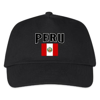 Pérou - Casquette de baseball Enfant - noir - Devant