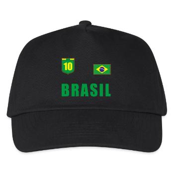 Brazil Soccer T-Shirt Jersey Fanshirt Fans - Kids’ Baseball Cap - black - Front