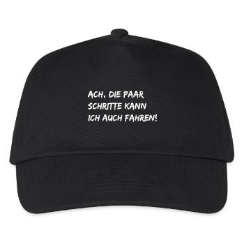 Ach, die paar Schritte... - Kinder Basecap - Schwarz - Vorne