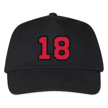 18__f2 - Kinder Basecap - Schwarz - Vorne
