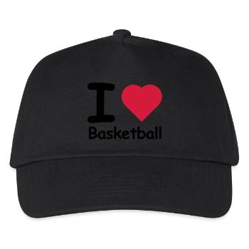 ball basket basketball - Kids’ Baseball Cap - black - Front