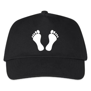 Füße - Kinder Basecap - Schwarz - Vorne