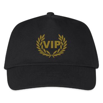 vip Lorbeerkranz - Kinder Basecap - Schwarz - Vorne