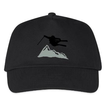 ski jump i mountain - Kinder Basecap - Schwarz - Vorne