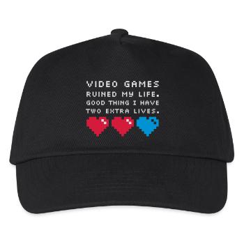 Video Games ruined my life - Kinder Basecap - Schwarz - Vorne