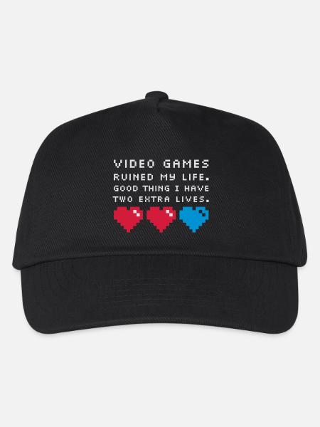 Video Games ruined my life - Kinder Basecap - Schwarz