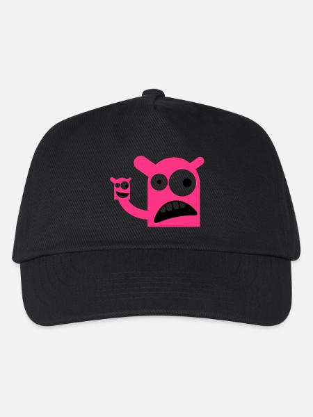 Ein Monster mit einer Monster-Puppe - Kinder Basecap - Schwarz