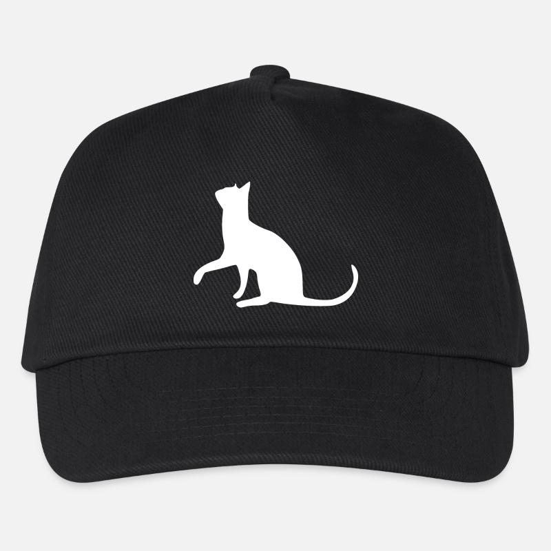 Katze Katze Katze Katze Katze Katze Mieze Pfote - Kinder Basecap - Schwarz