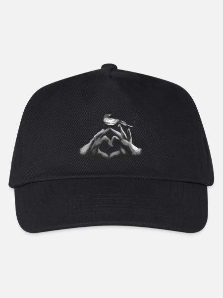 heart graphic - Kids’ Baseball Cap - black