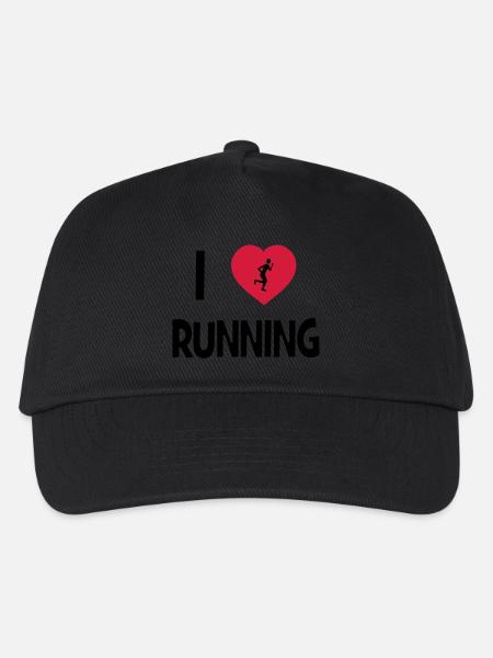 I Love Running - Kinder Basecap - Schwarz