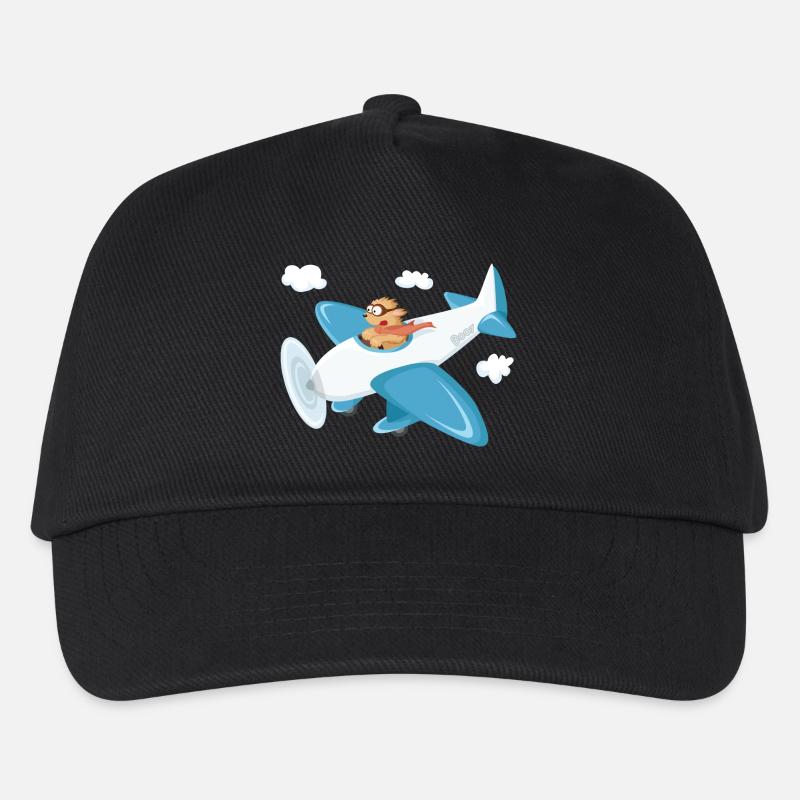 Boo und Flugzeug oo-Serie - Kinder Basecap - Schwarz