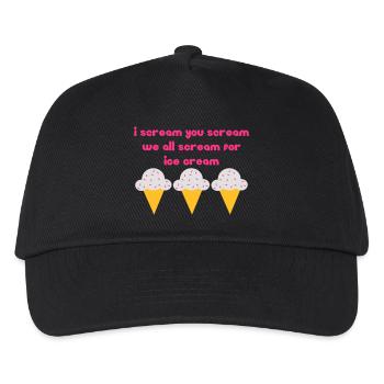 I scream you scream we all scream for ice cream - Kids’ Baseball Cap - black - Front