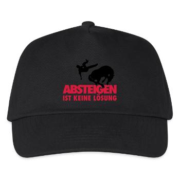 Absteigen ist auch keine Lösung - Kinder Basecap - Schwarz - Vorne