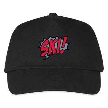 ski - Kinder Basecap - Schwarz - Vorne