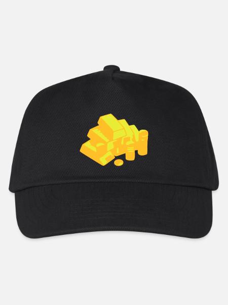 Gold - Kinder Basecap - Schwarz