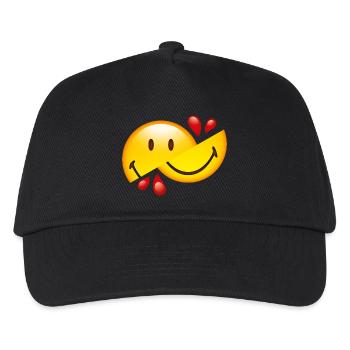 Smiley Glossy Cut in Half - Casquette de baseball Enfant - noir - Devant