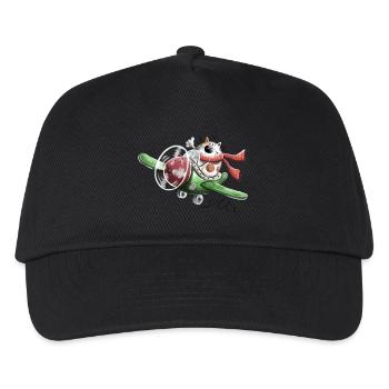 Cat on air - Kids’ Baseball Cap - black - Front