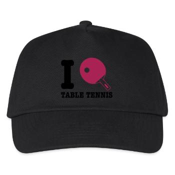 Tischtennis - Kinder Basecap - Schwarz - Vorne