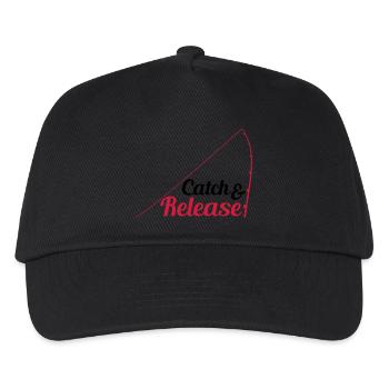 throw back release catch and release angler - Kids’ Baseball Cap - black - Front