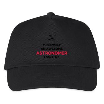 Astronomie / Astronom / Astronomy / Astronomer - Kinder Basecap - Schwarz - Vorne
