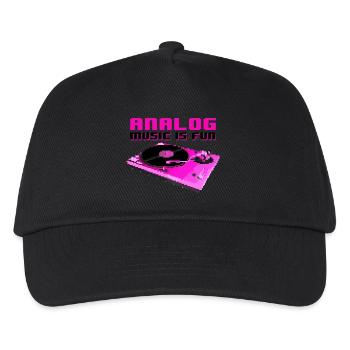 ANALOG MUSIC IS FUN - Kids’ Baseball Cap - black - Front