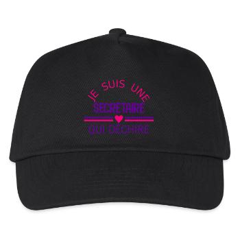 je suis une secrétaire qui déchire - Casquette de baseball Enfant - noir - Devant