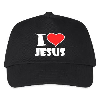 I love Jesus - Kids’ Baseball Cap - black - Front