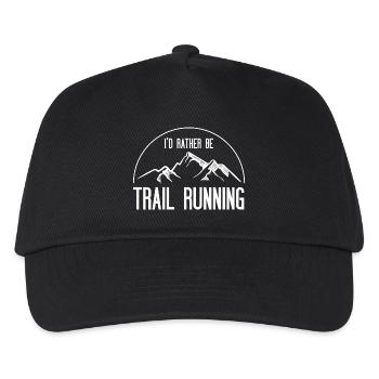 I'd Rather Be Trail Running - Kids’ Baseball Cap - black - Front