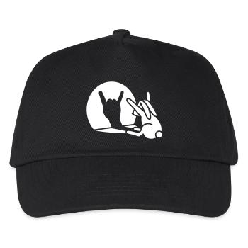Rabbit shadow hand ROCK music HARD ROCK fan - Kids’ Baseball Cap - black - Front