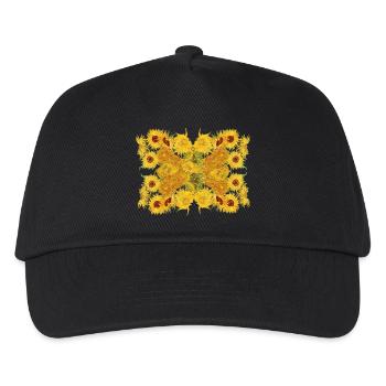 Vincent van Gogh Sonnenblumen Sunflowers Butterfly - Kinder Basecap - Schwarz - Vorne