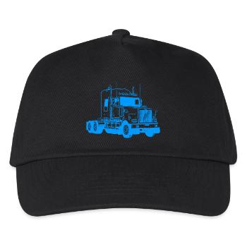Art Deco Industrial Transport Truck - Kids’ Baseball Cap - black - Front