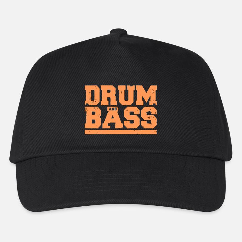 drum and bass batterie und bass - Kinder Basecap - Schwarz