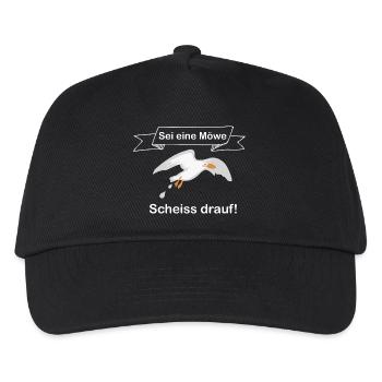 Humorvoller Seemotiv Druck - Kinder Basecap - Schwarz - Vorne