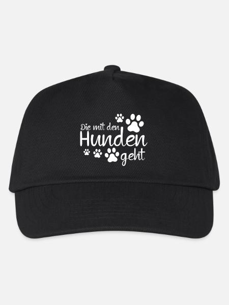 Die mit den Hunden geht - Kinder Basecap - Schwarz