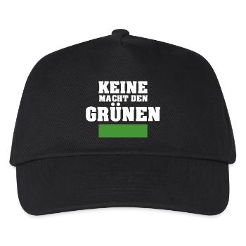 Anti Grüne Gegen die Grünen Keine Macht den Grünen - Kinder Basecap - Schwarz - Vorne